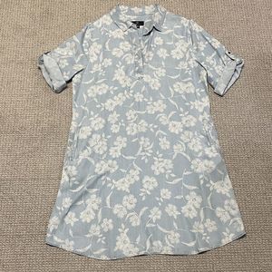 Ronni Nicole Light Blue and White Floral Mini Dress